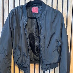 Apple Girl Black Bomber Jacket